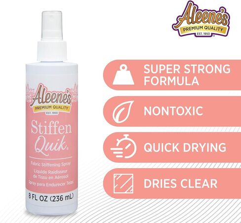 Aleene's Fabric Fusion Stiffen Quik Pump Spray Adhesive, Quick Drying, Stiffening Fabrics, 8 oz in Saudi Arabia