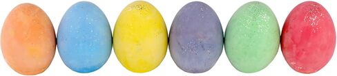 Kid Made Modern Glitter Egg Chalk - Set of 6 Vibrant Egg-Shaped Chalks for Kids - Non-Toxic, Washable, Dust-Free & Mess-Free - Fun Crafting & Drawing for Kids Ages 3+ and Beyond in Saudi Arabia