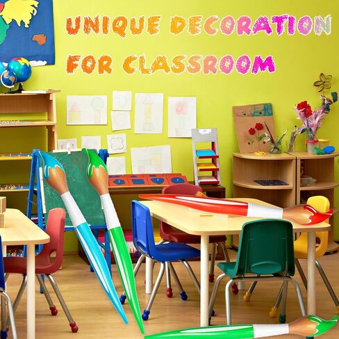 3 Pcs 41.4 Inch Giant Inflatable Paint Brush Large Blow up Paintbrushes Colored Inflatable Paintbrushes Art Paint Brushes Balloon Prop Kit for School Classroom Events and Birthday Party Decorations in Saudi Arabia