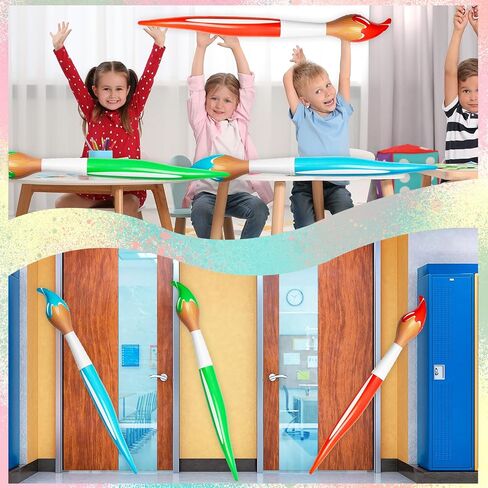 3 Pcs 41.4 Inch Giant Inflatable Paint Brush Large Blow up Paintbrushes Colored Inflatable Paintbrushes Art Paint Brushes Balloon Prop Kit for School Classroom Events and Birthday Party Decorations in Saudi Arabia