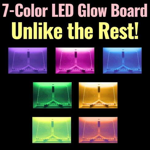 Acrylic Dry Erase LED Board–Clear Lighted Doodle Board–Rewritable Glow Easel Digital Chore Board–Children's Note Board–Acrylic Message Board with Stand–Luminous Writing Tablet in Saudi Arabia