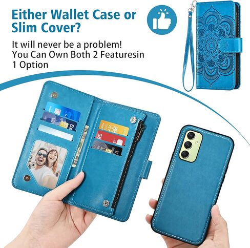 حافظة هاتف Asuwish لهاتف Samsung Galaxy A24 4G/5G بسحاب محفظة مغناطيسية قابلة للفصل مع واقي شاشة من الزجاج المقسى وحزام كروس وحامل بطاقة زهرة A 24 24A LTE للنساء والفتيات باللون الذهبي الوردي in Saudi Arabia