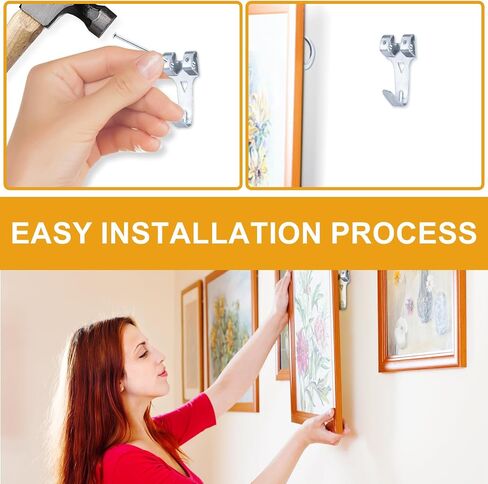 شماعات صور Kurui ، 385pcs صورة معلقة مع السنانير الشاقة معلقة ، Sawtooth ، أظافر الأجهزة وأداة تعليق الصور ، شماعات الجدار للإطار ، الرسم ، الفن ، الصورة (أسود) in Kuwait