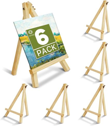 CONDA 9 Pack 9 Inch Wood Easels, Easel Stand for Painting Canvases, Art, and Crafts,Tripod,Painting Party Easel,Kids Student Tabletop Easels for Painting,Portable A-Frame Tripod Tabletop Easel Set in Saudi Arabia