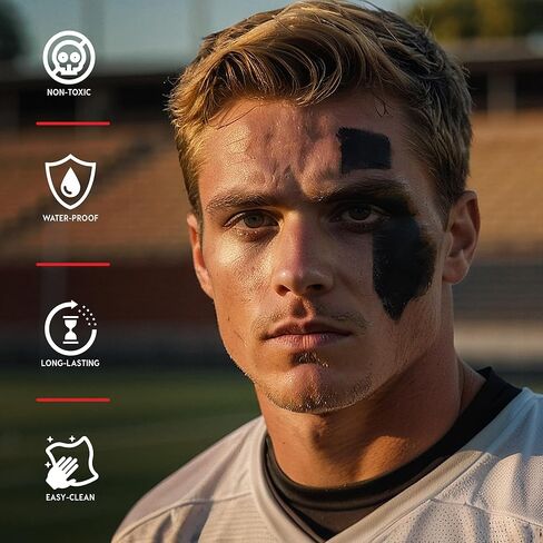 All-Out War 3 Pack Sports Eye Black Stick, Dark Black Face Paint for Baseball, Football, Lacrosse, Softball, Soccer, Hockey in Kuwait