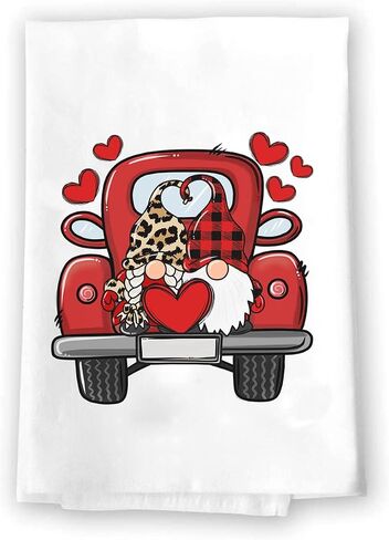 Decorative Kitchen and Bath Hand Towel | Valentine Adorable Cute Stuffed Love Monkey | Winter Valentine's Day Themed | White Home Decor Bathe Tea Decorations | House Warming Gift Present in Saudi Arabia