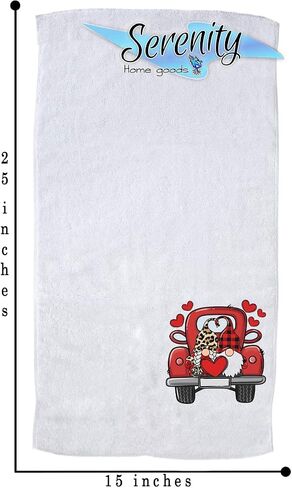 Decorative Kitchen and Bath Hand Towel | Valentine Adorable Cute Stuffed Love Monkey | Winter Valentine's Day Themed | White Home Decor Bathe Tea Decorations | House Warming Gift Present in Saudi Arabia