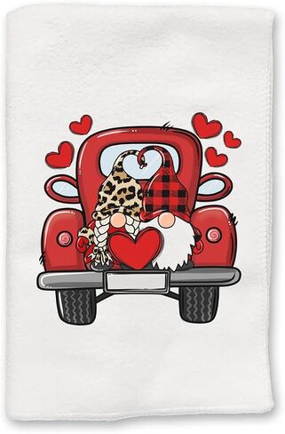 Decorative Kitchen and Bath Hand Towel | Valentine Adorable Cute Stuffed Love Monkey | Winter Valentine's Day Themed | White Home Decor Bathe Tea Decorations | House Warming Gift Present in Saudi Arabia