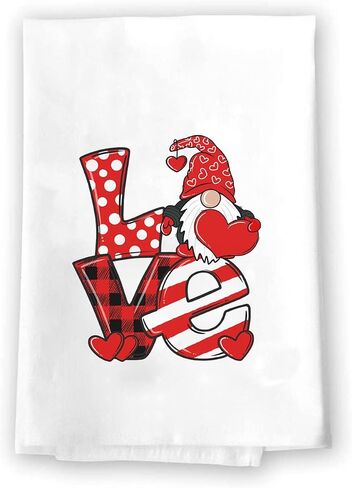 Decorative Kitchen and Bath Hand Towel | Valentine Adorable Cute Stuffed Love Monkey | Winter Valentine's Day Themed | White Home Decor Bathe Tea Decorations | House Warming Gift Present in Saudi Arabia