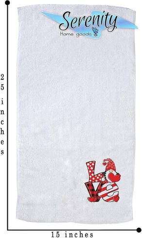 Decorative Kitchen and Bath Hand Towel | Valentine Adorable Cute Stuffed Love Monkey | Winter Valentine's Day Themed | White Home Decor Bathe Tea Decorations | House Warming Gift Present in Saudi Arabia