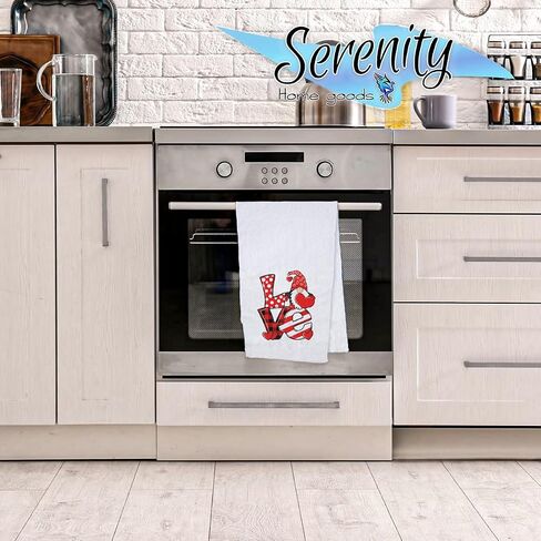 Decorative Kitchen and Bath Hand Towel | Valentine Adorable Cute Stuffed Love Monkey | Winter Valentine's Day Themed | White Home Decor Bathe Tea Decorations | House Warming Gift Present in Saudi Arabia