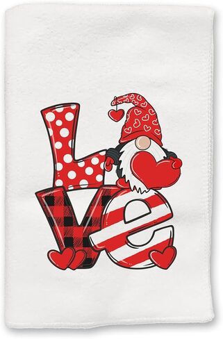 Decorative Kitchen and Bath Hand Towel | Valentine Adorable Cute Stuffed Love Monkey | Winter Valentine's Day Themed | White Home Decor Bathe Tea Decorations | House Warming Gift Present in Saudi Arabia