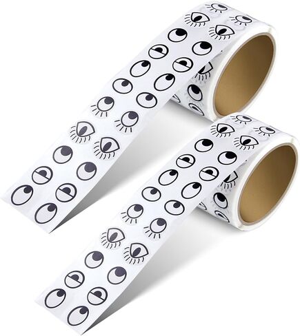 2000 Pieces Eye Stickers Labels, 2 PCS Googly Eyes Self Adhesive Eye Stickers, Eyes for Crafts for DIY Handmade Arts and Crafts Toys and Home Decoration（ Black and White） in Saudi Arabia