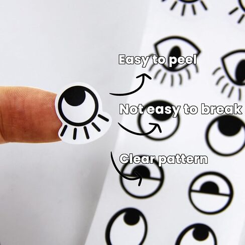 2000 Pieces Eye Stickers Labels, 2 PCS Googly Eyes Self Adhesive Eye Stickers, Eyes for Crafts for DIY Handmade Arts and Crafts Toys and Home Decoration（ Black and White） in Saudi Arabia