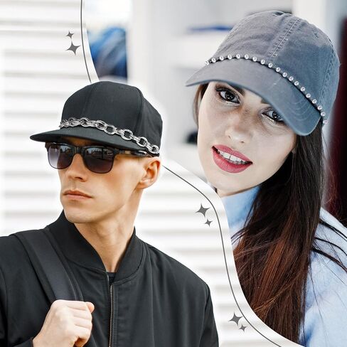 Geyoga 9 Pcs Hat Chains for Trucker Hat Charms DIY Chains for Women Men Baseball Cap Accessories in Saudi Arabia