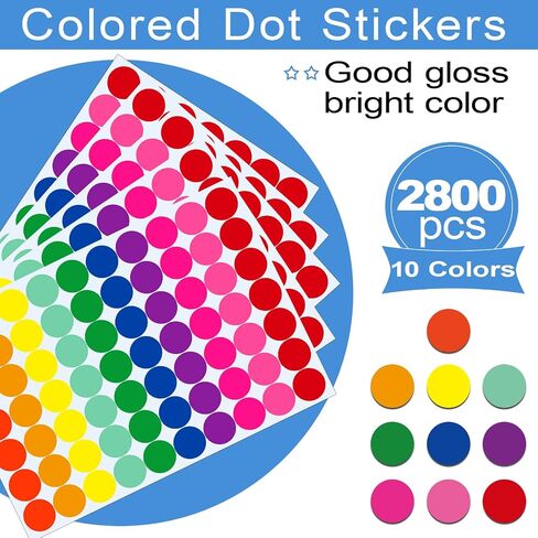 ملصقات نقطة ملونة 700 PCS ملصقات ترميز ملونة ملصقات دائرة ملصقات ملصقات نقطية لزجة لألوان الصغار الملصقات 10 ملونة 3/4 بوصة ملصق ملصق أوراق الطالب الفصل الدراسي وما إلى ذلك in Kuwait