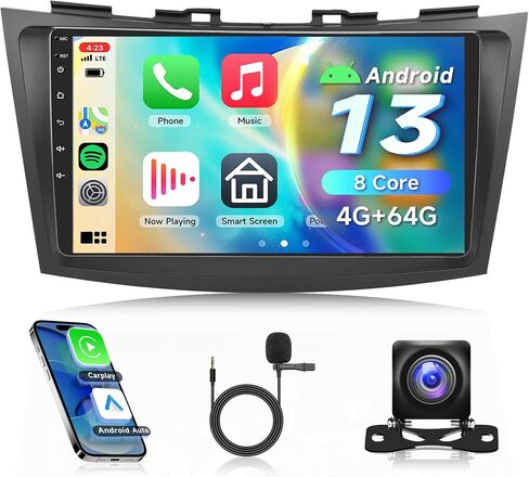 2G 32G Android Car Stereo for Suzuki Swift 2011-2017 with Wireless Apple Carplay Android Auto, Rimoody 9 Inch Touch Screen Car Radio with Bluetooth HiFi FM WiFi Mirror Link GPS Backup Camera in Saudi Arabia