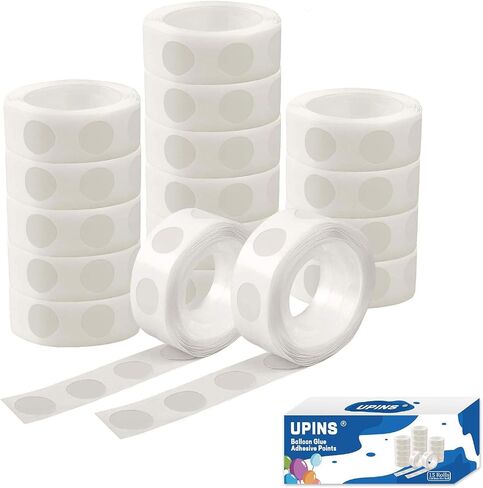 UPINS 1500 Pcs Point Dots Balloon Glue Removable Adhesive Point Tape, 15 Rolls Double Sided Dots Stickers for Craft Wedding Decoration in Saudi Arabia