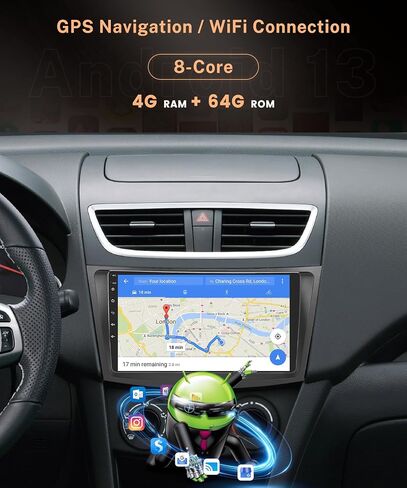 2G 32G Android Car Stereo for Suzuki Swift 2011-2017 with Wireless Apple Carplay Android Auto, Rimoody 9 Inch Touch Screen Car Radio with Bluetooth HiFi FM WiFi Mirror Link GPS Backup Camera in Saudi Arabia