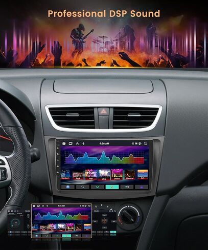 2G 32G Android Car Stereo for Suzuki Swift 2011-2017 with Wireless Apple Carplay Android Auto, Rimoody 9 Inch Touch Screen Car Radio with Bluetooth HiFi FM WiFi Mirror Link GPS Backup Camera in Saudi Arabia