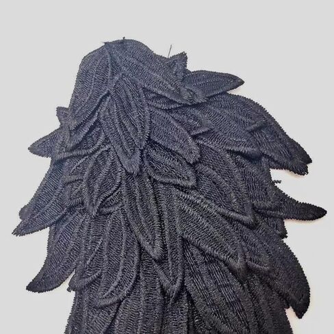 Liveish Angel Wing Applique,Embroidered Angel Wings Applique,Blue lace Applique for Dresses, Angel Wing Shoulder Applique 1 Pair (Blue) in Saudi Arabia