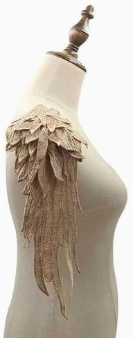 Liveish Angel Wing Applique,Embroidered Angel Wings Applique,Blue lace Applique for Dresses, Angel Wing Shoulder Applique 1 Pair (Blue) in Saudi Arabia