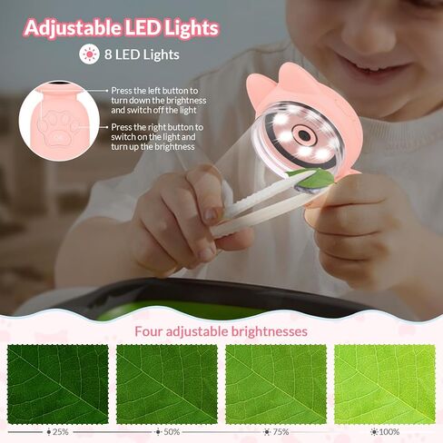 Mafiti Microscope for Kids Mini Pocket Handheld Kids Microscope Educational Science Kit Toys Xmas/Birthday Gifts for Aged 3-12 Girls Boys,Blue in Kuwait