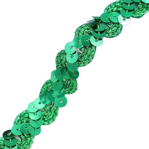 Purple Sequin Ribbon Fabric Paillette Ribbon Trim Flat Glitter Sequin Braid Trim for Crafts Sewing Decoration, 15mm*13m in Kuwait