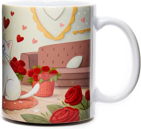 قهوة كوب من الحب 12 فلوريدا أوز أوز أبيض السيراميك - Drinkware Home Kitchen - مضحك ، تحفيزي ، ملهم ، هدية عيد ميلاد ، الأزواج ، صديقة ، صديق ، أصدقاء ، عشاق (عيد الحب مع القلب) in Saudi Arabia