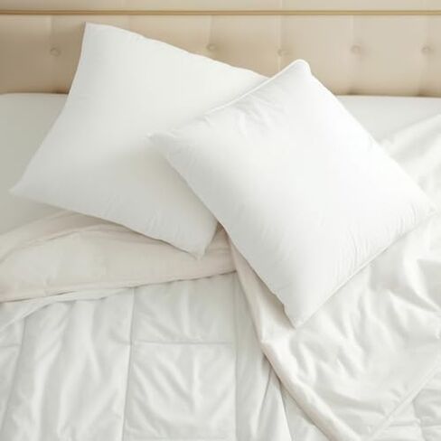 Throw Pillows Insert Set of 2, with 100% Cotton Cover, Bed and Couch - Indoor Hotel Decorative Pillows, 12x20 in White Pillows Inserts in Saudi Arabia