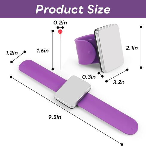 Magnetic Pincushion Wristband Rose Red 9.5" with 100 Pcs 1.5 Inch Colorful Ball Head Sewing Pins Set, Magnetic Pin Cushion Wrist Holder for Sewing, Silicone Wrist Pin Holder for Quilting and Braiding in Saudi Arabia