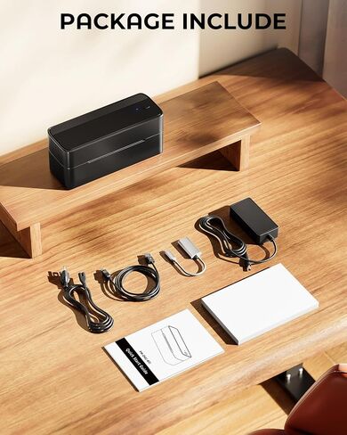 طابعة تسمية الشحن Phomemo 4x6 - 241BT طابعة تسمية حرارية بلوتوث متوافقة مع iOS و Android ، Windows ، Mac ، OS Chrome ، طابعة حرارية لاسلكية للأعمال التجارية الصغيرة ، الباركود ، الحزم - الأسود in Saudi Arabia