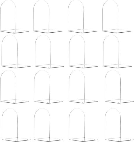 Book Ends for Shelves Clear Acrylic Bookends for Heavy Books Organizer Book Stopper to Hold Books for Home Office School and Desktop Decoration(Circular Arc) (8) in Saudi Arabia