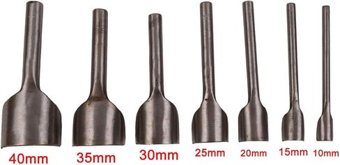 Baitaihem 7 Pcs Arc-Shaped Leather Craft Half-Round Cutter Punch Strap Belt Wallet Bag with 7 Size(10mm,15mm,20mm,25mm,30mm,35mm,40mm) Arc-Shaped in Kuwait