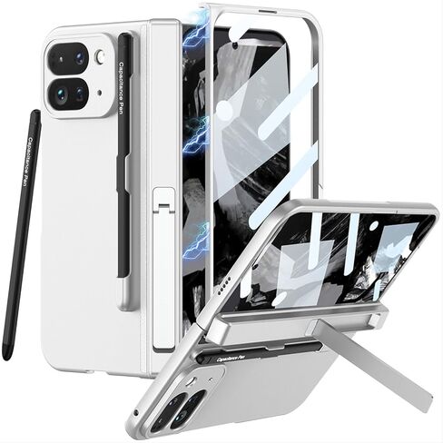 NINKI for Google Pixel 9 Pro Fold Case with Stylus Pen Holder & S Pen, Kickstand Screen Protector Case for Pixel Fold 9 Pro Case Pixel Pro 9 Fold Phone Case for Google Pixel 9 Pro Fold 5G Case Black in Saudi Arabia