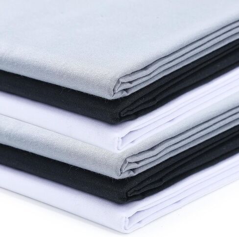 Boao 3 Pieces 3 Yards 62 Inch Wide Vintage Cotton Fabric Solid Pattern Pre Cut Quilting Fabric Bundle for Mother's Day Quilting Sewing Crafting DIY Making in Saudi Arabia