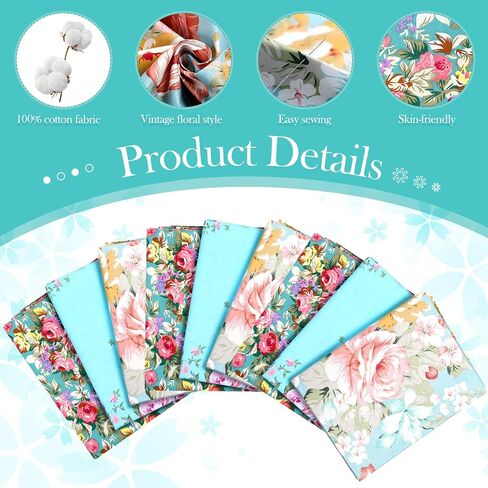 Boao 3 Pieces 3 Yards 62 Inch Wide Vintage Cotton Fabric Solid Pattern Pre Cut Quilting Fabric Bundle for Mother's Day Quilting Sewing Crafting DIY Making in Saudi Arabia