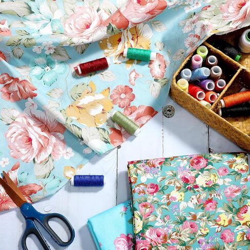 Boao 3 Pieces 3 Yards 62 Inch Wide Vintage Cotton Fabric Solid Pattern Pre Cut Quilting Fabric Bundle for Mother's Day Quilting Sewing Crafting DIY Making in Saudi Arabia