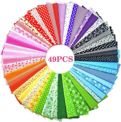 35pcs 9.8 "× 9.8" مربعات القطن القطن لحف اللوازم اللوازم اللوازم ذات التصميم متعدد الألوان طباعة من أجل DIY (أحمر/أصفر/أخضر/أزرق/وردي/أرجواني/رمادي/أسود) in Kuwait