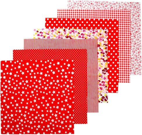 35pcs 9.8 "× 9.8" مربعات القطن القطن لحف اللوازم اللوازم اللوازم ذات التصميم متعدد الألوان طباعة من أجل DIY (أحمر/أصفر/أخضر/أزرق/وردي/أرجواني/رمادي/أسود) in Kuwait