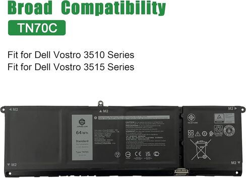 G91J0 Laptop Battery Replacement for Dell Inspiron 3510 3511 3515 5510 5515 5518 5310 5410 5415 5418 Series Notebook 0927N5 0927N5 G91JO Black 11.25V 41Wh 3467mAh in Saudi Arabia