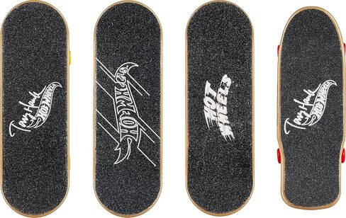 Hot Wheels Skate Tony Hawk Fingerboard & Multiple Skate Shoes Multipack ، 4 لوحات مجمعة بالكامل ، زوجان من أحذية التزلج ، مجموعة حصرية واحدة (قد تختلف الأنماط) in Saudi Arabia