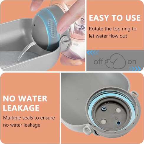 Portable Dog Water Bottle, 50OZ/ 34OZ, Lightweigh, Leak Proof, Dog Travel Water Bottle with Large Drinking Bowl On The Go for Small Medium Big Dogs Outdoor Walking, Hiking, Travel, BPA Free in Saudi Arabia