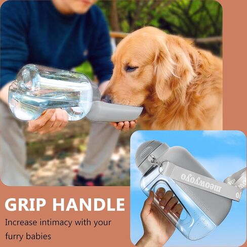 Portable Dog Water Bottle, 50OZ/ 34OZ, Lightweigh, Leak Proof, Dog Travel Water Bottle with Large Drinking Bowl On The Go for Small Medium Big Dogs Outdoor Walking, Hiking, Travel, BPA Free in Saudi Arabia