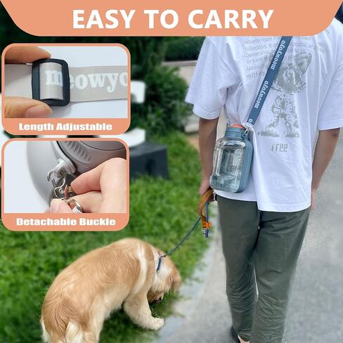 Portable Dog Water Bottle, 50OZ/ 34OZ, Lightweigh, Leak Proof, Dog Travel Water Bottle with Large Drinking Bowl On The Go for Small Medium Big Dogs Outdoor Walking, Hiking, Travel, BPA Free in Saudi Arabia