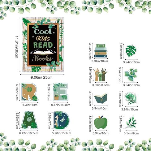 Zonon 45 Pcs Reading Classroom Decorations Reading Bulletin Board Poster Banner Set Elementary Educational Prints Poster Rainbow Classroom Supplies Wall Decor for Teachers Preschool Elementary Library in Kuwait