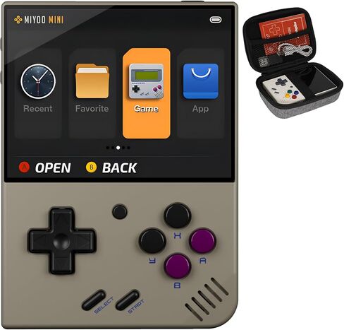 Miyoo Mini Plus 128GB Retro Game Console – Handheld Portable Gaming System, 3.5" HD Screen, Long Battery Life, Supports Multiple Emulator Formats for Retro Gaming (Purple 128G) in Saudi Arabia