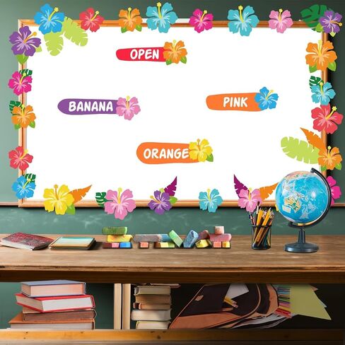Spring Bulletin Board Decorations for Classroom- 48 Pcs Colorful Butterfly Flower Paper Cutouts with Dot Glue for Home School Classroom Wall Door Decorations, Floral Party Supplies in Saudi Arabia