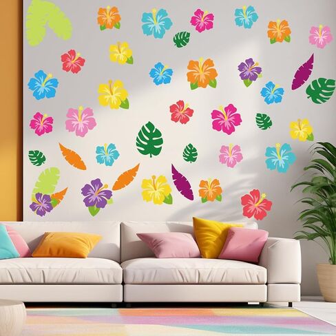 Spring Bulletin Board Decorations for Classroom- 48 Pcs Colorful Butterfly Flower Paper Cutouts with Dot Glue for Home School Classroom Wall Door Decorations, Floral Party Supplies in Saudi Arabia