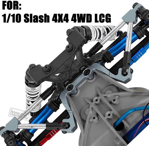7075 Aluminum C Hub Front Tie Rods with Stabilizer Upgrade Parts for 1/10 Slash 4X4 4WD LCG.Navy Blue in Saudi Arabia